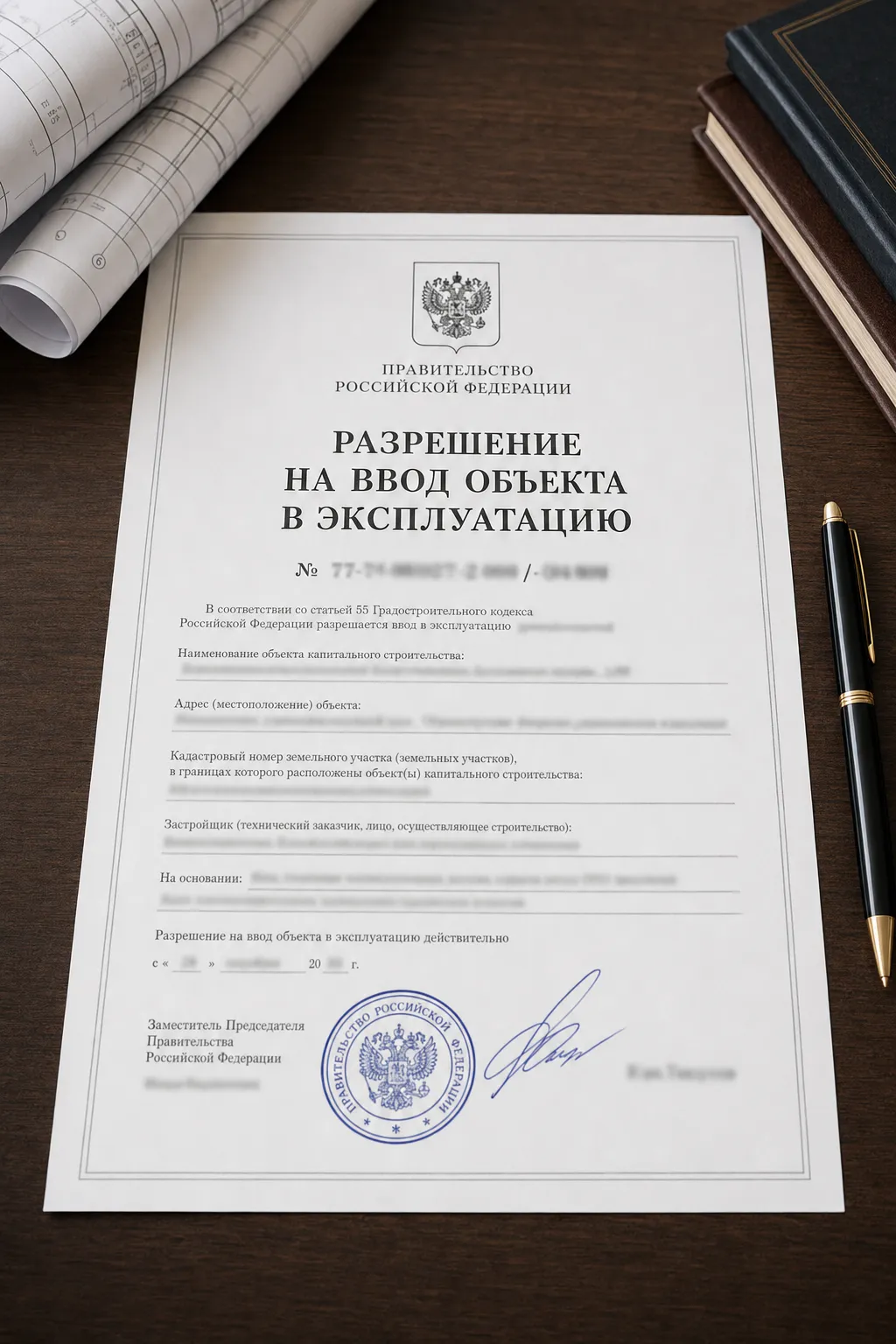 Разрешение на ввод объекта в эксплуатацию, полученное по нашему заключению